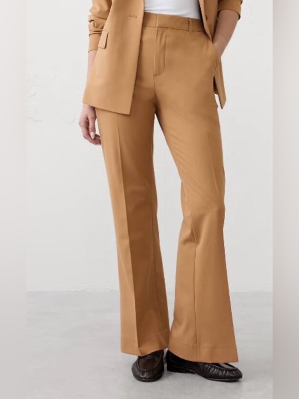 Banana Republic Factory Camel Sculpted Stretch Bootcut Trouser Pants 6p